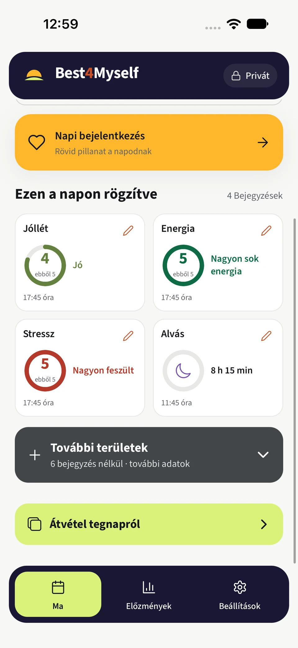 Best4Myself – Panaszok és közérzet áttekinthetően