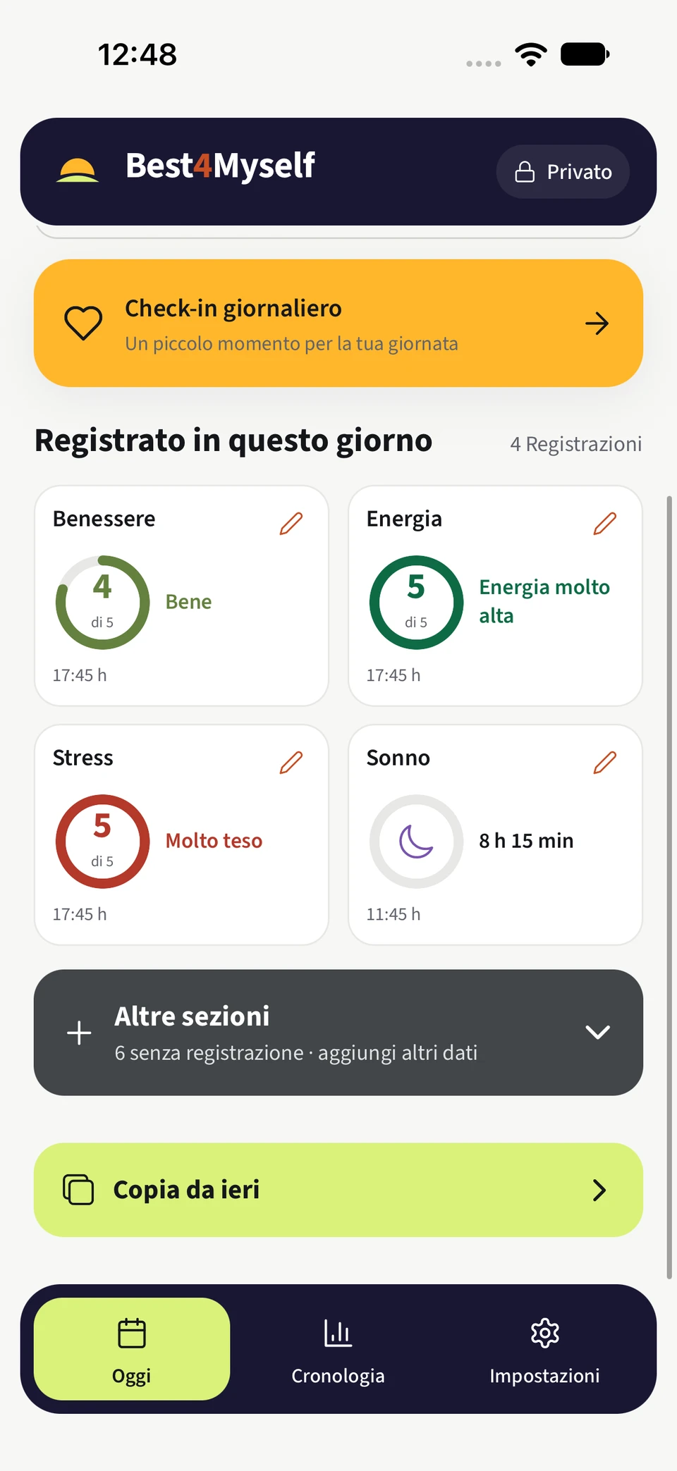 Best4Myself – Disturbi e benessere a colpo d'occhio