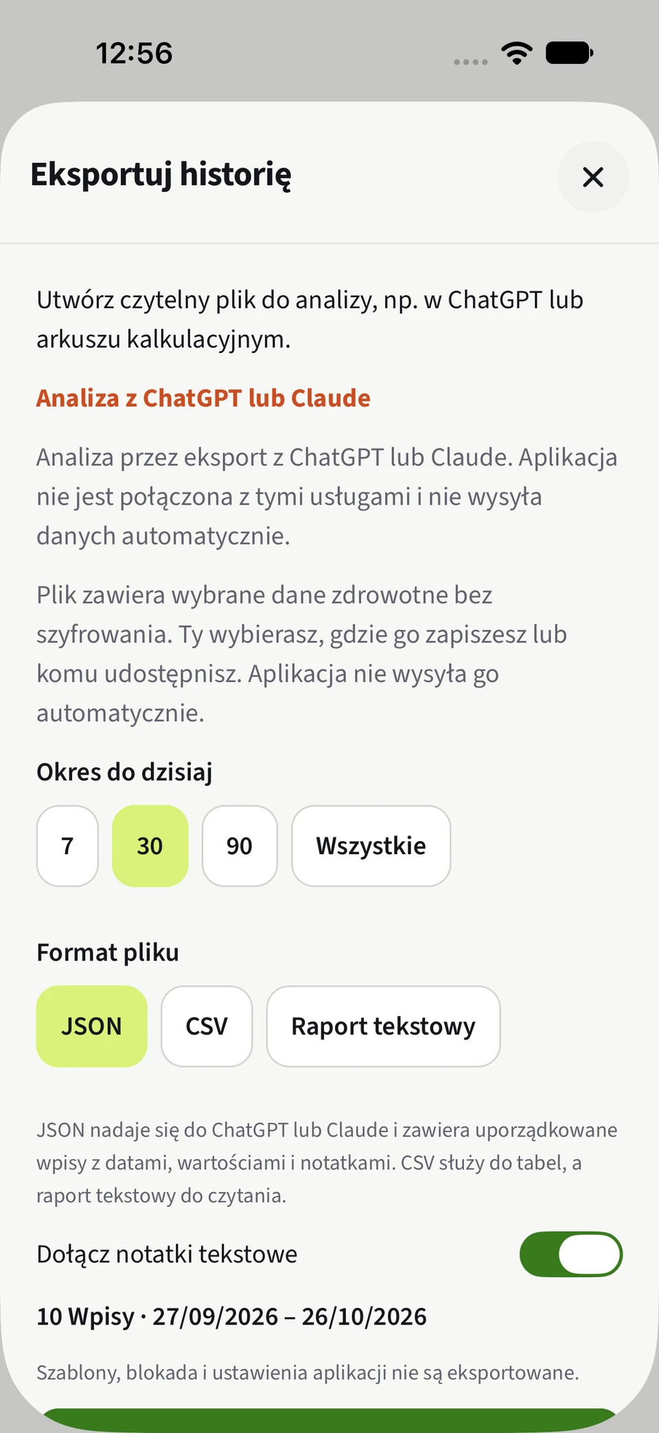 Spójrz na dane szerzej. – JSON, CSV, Notatki dnia.