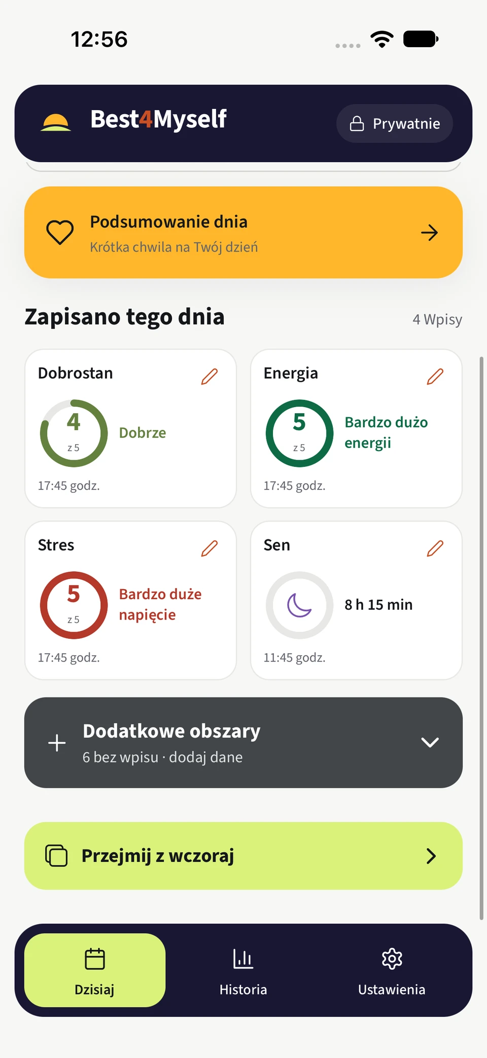 Best4Myself – Miej dolegliwości i samopoczucie na oku