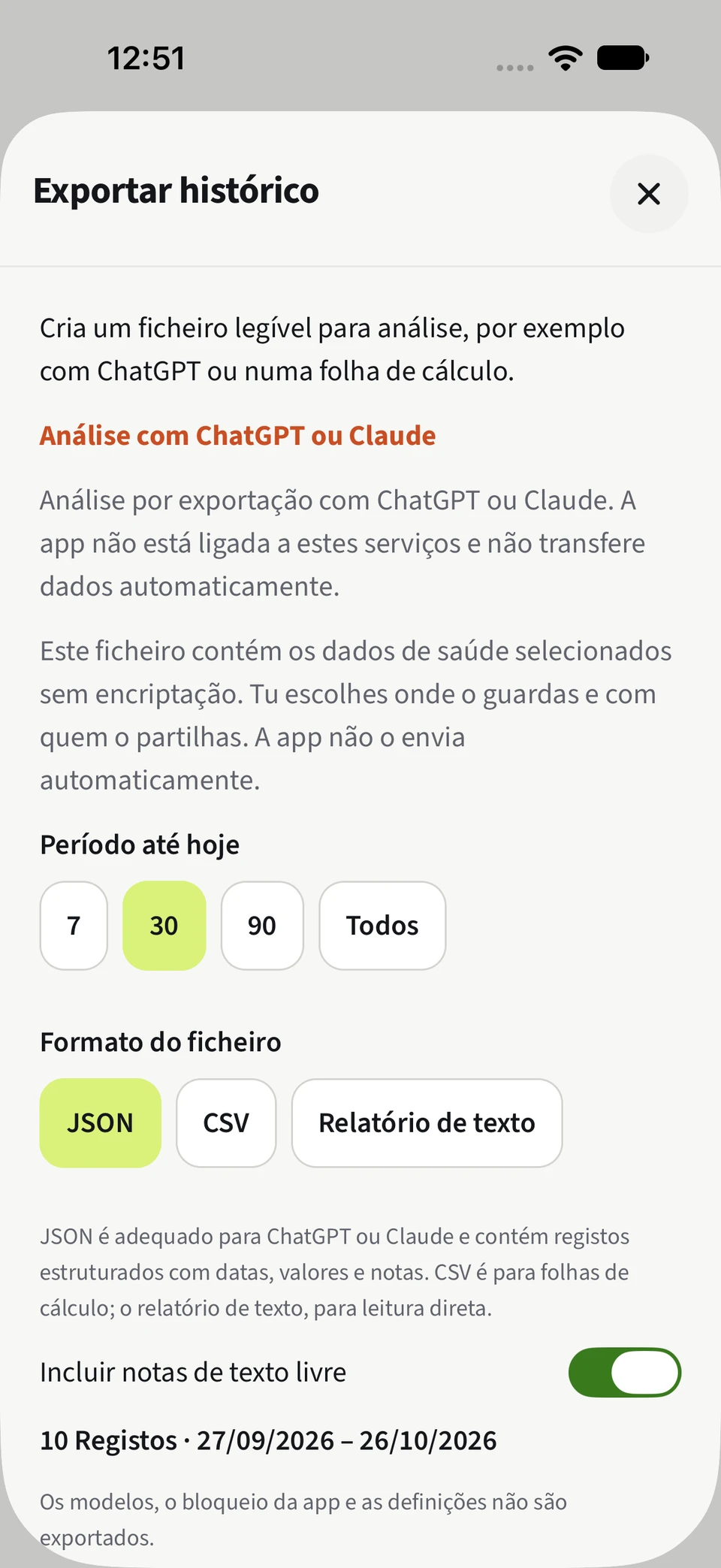 Vai mais longe com os teus dados. – JSON, CSV, Notas do dia.