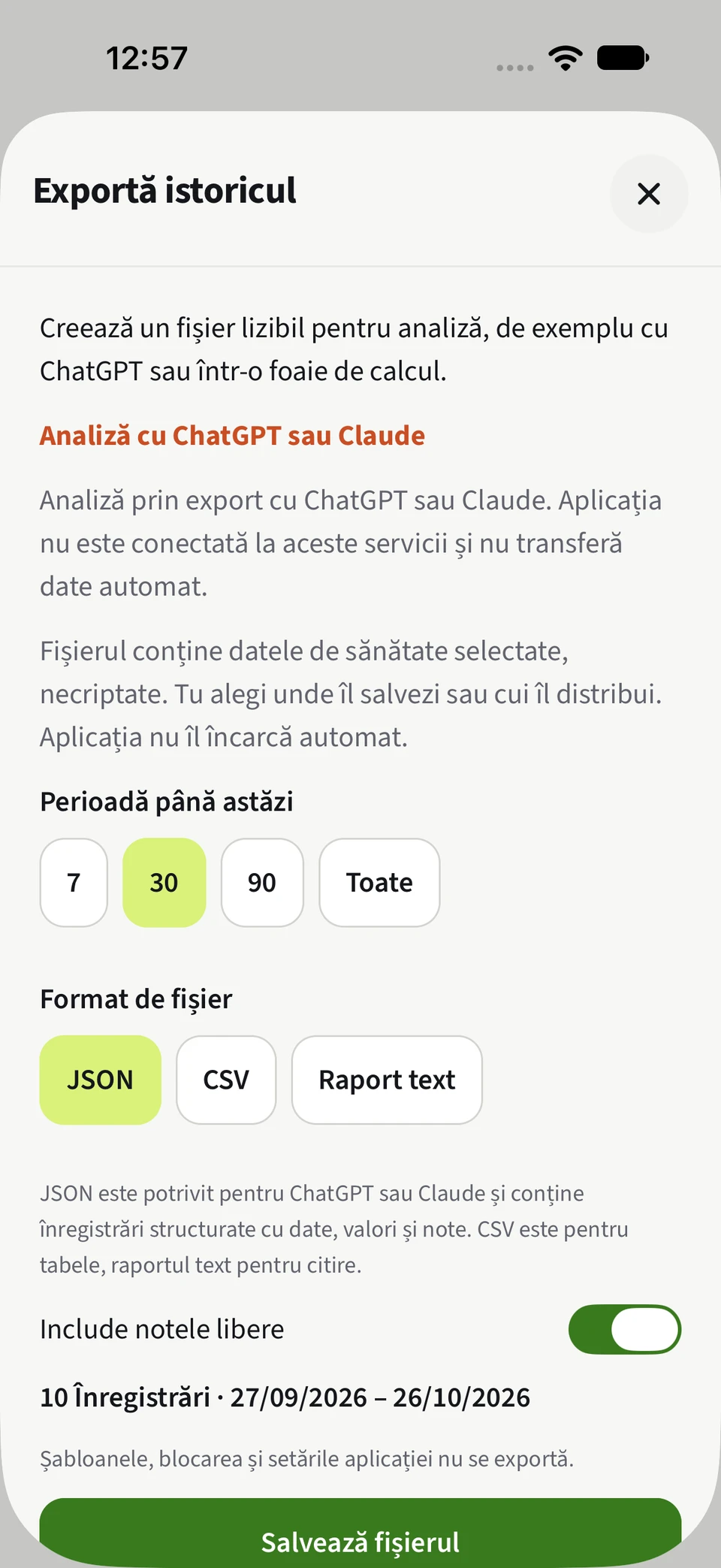 Dă mai mult sens datelor tale. – JSON, CSV, Note zilnice.