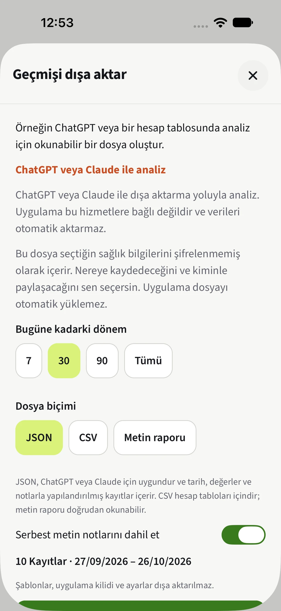 Verilerinle daha ileri git. – JSON, CSV, Gün notları.